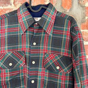 Vintage Montgomery Ward Men's Flannel Shirt 16-16.5 Size L